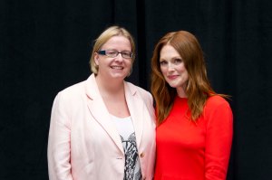 Julianne Moore on ehdolla sekä parhaan näyttelijättären draamasarjassa (Still Alice) että parhaan näyttelijättären komediasarjassa (Maps to the Stars). Kuva: HFPA